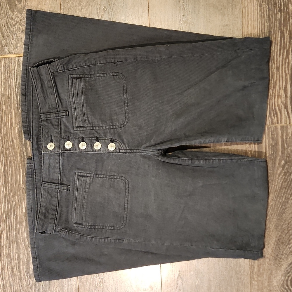 AMERICAN EAGLE SUPER HIGH RISE FLARE EXPOSED BUTTON FLY CORDUROY JEANS